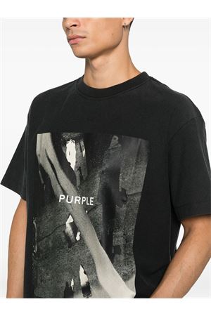 Black cotton T-shirt PURPLE BRAND | P104TBDS126BLACK